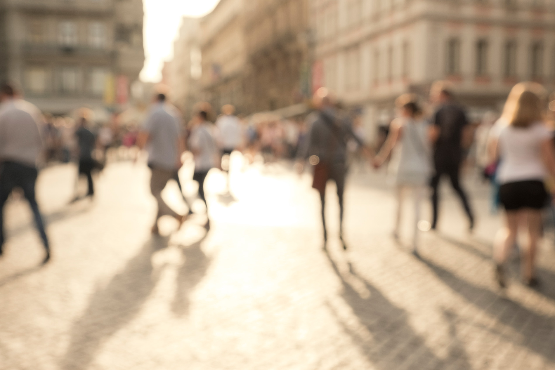 Consumers walking in successful placemaking project area